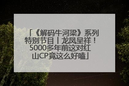 《解码牛河梁》系列特别节目丨龙凤呈祥！5000多年前这对红山CP竟这么好嗑