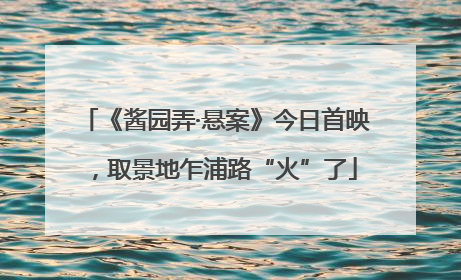 《酱园弄·悬案》今日首映，取景地乍浦路“火”了