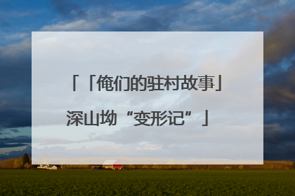 「俺们的驻村故事」深山坳“变形记”