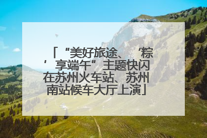 “美好旅途、‘粽’享端午”主题快闪在苏州火车站、苏州南站候车大厅上演