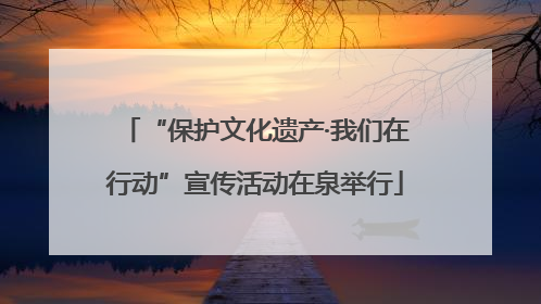 “保护文化遗产·我们在行动”宣传活动在泉举行