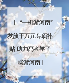 “一机游河南”发放千万元专项补贴 助力高考学子畅游河南