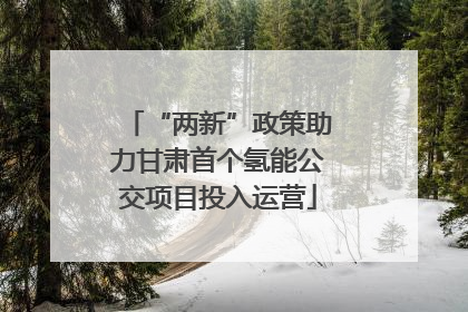 “两新”政策助力甘肃首个氢能公交项目投入运营