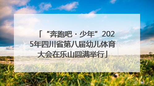 “奔跑吧・少年”2025年四川省第八届幼儿体育大会在乐山圆满举行