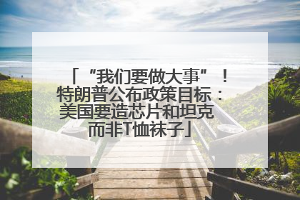 “我们要做大事”！特朗普公布政策目标：美国要造芯片和坦克 而非T恤袜子