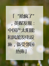 “抢疯了”，英媒发现：中国产太阳能和风能发电设施，备受邻国热捧