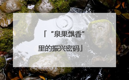 “泉果飘香”里的振兴密码