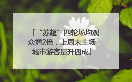 “苏超”四轮场均观众增2倍，上周末主场城市游客量升四成