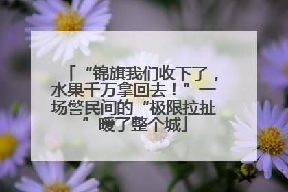“锦旗我们收下了，水果千万拿回去！”一场警民间的“极限拉扯”暖了整个城