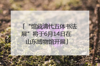 “馆藏清代五体书法展”将于6月14日在山东博物馆开展