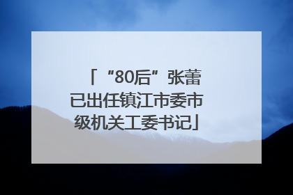 “80后”张蕾已出任镇江市委市级机关工委书记