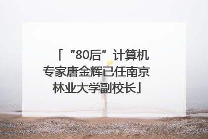 “80后”计算机专家唐金辉已任南京林业大学副校长