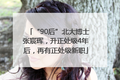 “90后”北大博士张宸珲，升正处级4年后，再有正处级新职