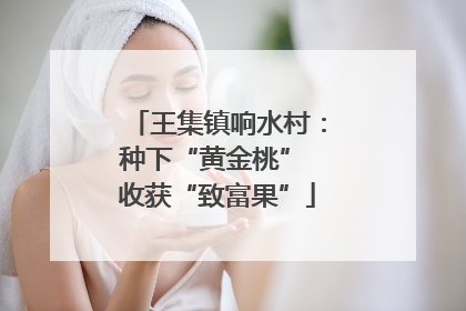王集镇响水村：种下“黄金桃” 收获“致富果”