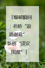 爆破瞬间：老桥“浪涌谢幕” 新桥“淡定围观”