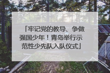 牢记党的教导、争做强国少年！青岛举行示范性少先队入队仪式