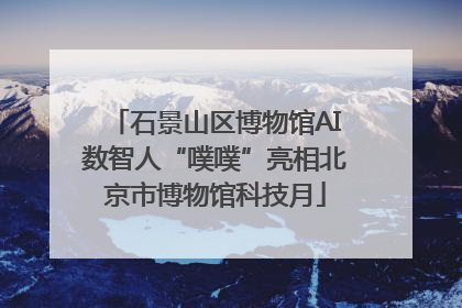 石景山区博物馆AI数智人“噗噗”亮相北京市博物馆科技月