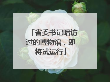 省委书记暗访过的博物馆，即将试运行
