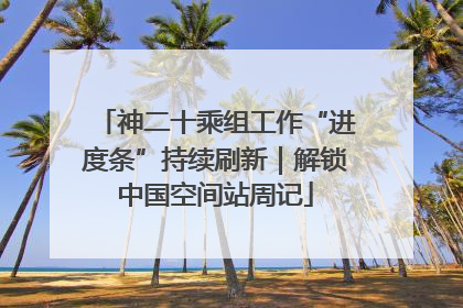 神二十乘组工作“进度条”持续刷新｜解锁中国空间站周记