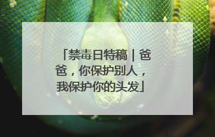 禁毒日特稿｜爸爸，你保护别人，我保护你的头发