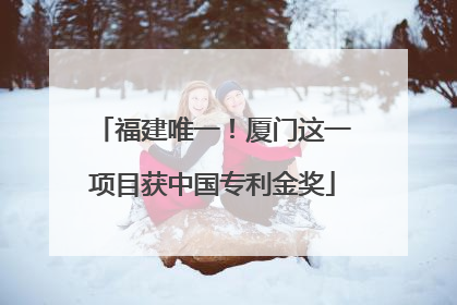 福建唯一！厦门这一项目获中国专利金奖