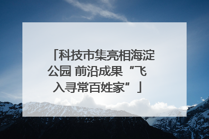 科技市集亮相海淀公园 前沿成果“飞入寻常百姓家”