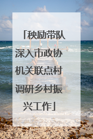 秧励带队深入市政协机关联点村调研乡村振兴工作