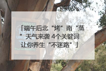 端午后北“烤”南“蒸”天气来袭 4个关键词让你养生“不迷路”