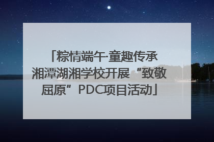 粽情端午·童趣传承 湘潭湖湘学校开展“致敬屈原”PDC项目活动