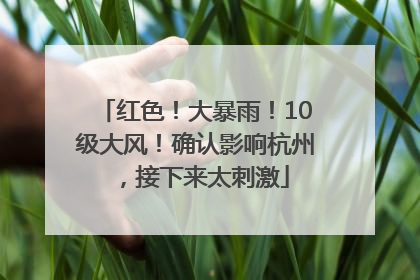 红色！大暴雨！10级大风！确认影响杭州，接下来太刺激