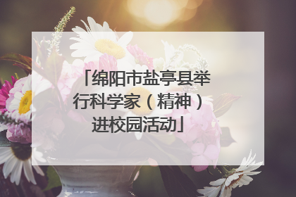 绵阳市盐亭县举行科学家（精神）进校园活动