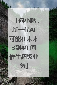 何小鹏：新一代AI可能在未来3到4年间催生超级业务