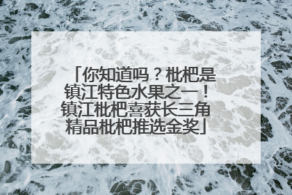 你知道吗？枇杷是镇江特色水果之一！镇江枇杷喜获长三角精品枇杷推选金奖