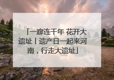 一廊连千年 花开大遗址丨遗产日一起来河南，行走大遗址