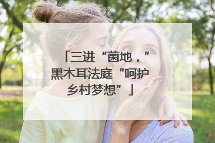 三进“菌地，”黑木耳法庭“呵护乡村梦想”