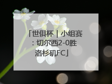 世俱杯｜小组赛：切尔西2-0胜洛杉矶FC