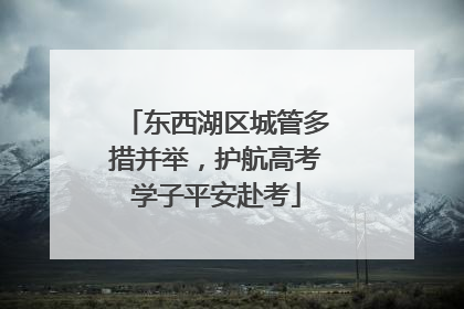 东西湖区城管多措并举，护航高考学子平安赴考