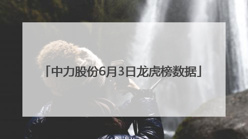 中力股份6月3日龙虎榜数据