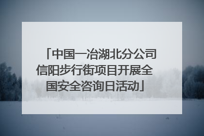 中国一冶湖北分公司信阳步行街项目开展全国安全咨询日活动