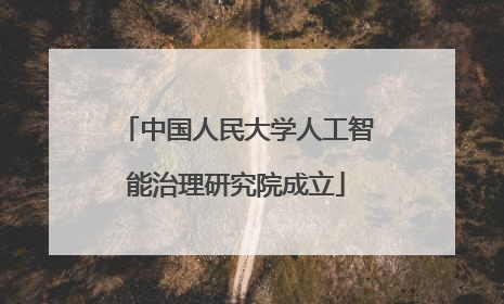 中国人民大学人工智能治理研究院成立