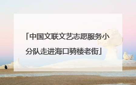 中国文联文艺志愿服务小分队走进海口骑楼老街