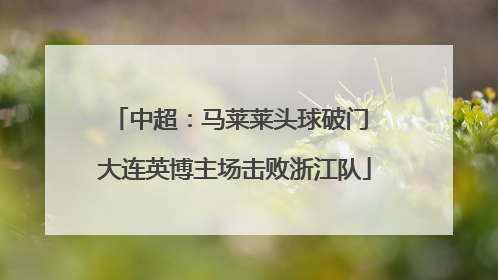 中超：马莱莱头球破门 大连英博主场击败浙江队