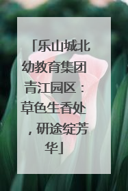 乐山城北幼教育集团青江园区：草色生香处，研途绽芳华