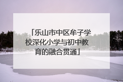 乐山市中区牟子学校深化小学与初中教育的融合贯通