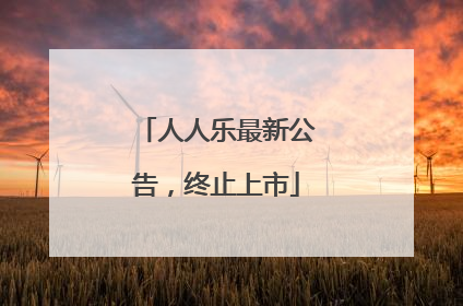 人人乐最新公告，终止上市