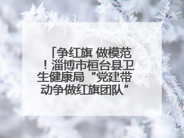 争红旗 做模范！淄博市桓台县卫生健康局“党建带动争做红旗团队”表扬仪式举行