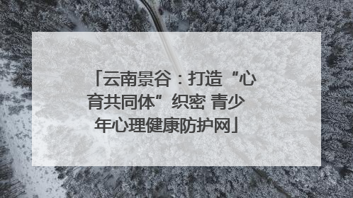 云南景谷：打造“心育共同体”织密 青少年心理健康防护网