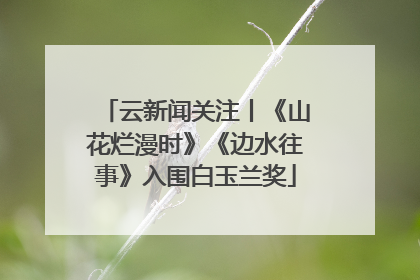 云新闻关注丨《山花烂漫时》《边水往事》入围白玉兰奖