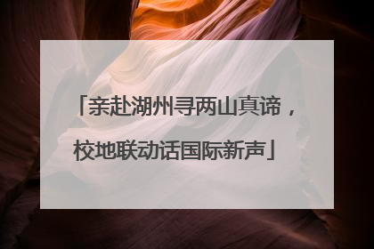 亲赴湖州寻两山真谛，校地联动话国际新声