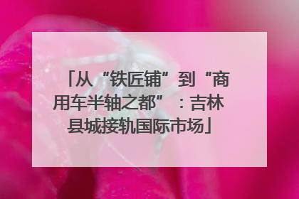 从“铁匠铺”到“商用车半轴之都”：吉林县城接轨国际市场